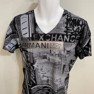 ARMANI EXCHANGE NEWSPAPER STYLE MENS M